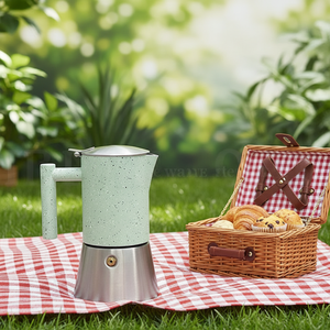 Nouvelle conception, <span class=keywords><strong>cafetière</strong></span> expresso en acier inoxydable de couleur verte, pour cuisinière, pot à expresso Moka, café corsé - Product Image 2