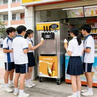 Machine à glace molle et gelato Moseener à usage commercial, vente en gros, pour fruits, lait, eau, farine, noix