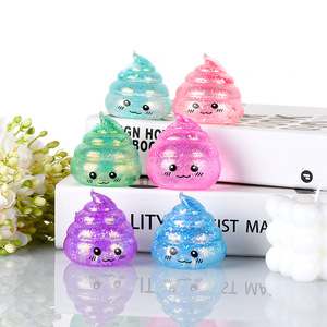 Nouvelle balle anti-stress scintillante fantaisie en forme de <span class=keywords><strong>caca</strong></span>, jouets squishies en maltose, jouet sensoriel extensible et amusant à presser, <span class=keywords><strong>caca</strong></span> squishy pour cadeau - Product Image 1