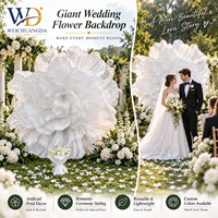 Pétales de fleurs artificielles en fil d'organza de soie personnalisés pour la décoration de mariage, accessoires de toile de fond en tissu, événements, fêtes, vitrines, grande taille