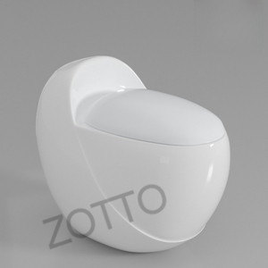 WC in un pezzo a forma di uovo di lusso moderno con <span class=keywords><strong>sifone</strong></span> a filo bianco grigio <span class=keywords><strong>nero</strong></span> in ceramica WC per il drenaggio della trappola del bagno dell'hotel - Product Image 3
