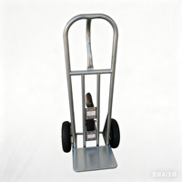 Carretilla de Mano Industrial Plegable de Cuatro Ruedas con Manija Tipo P, Capacidad de 250 kg, para Subir Escaleras, con Recubrimiento en Polvo