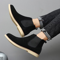 Bottes Chelsea en daim pour hommes, grandes tailles, mi-montantes, chaudes, chaussures pour hommes, best-seller