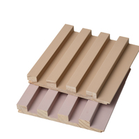Panneaux muraux cannelés décoratifs intérieurs en bois massif Mdf