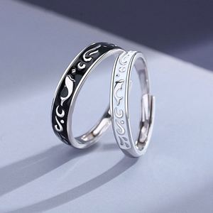 Latest Design Jewelry <b>Couple</b> <b>Rings</b> Wedding Finger Simple <b>Rings</b> Adjustable Whale Drip Creative Commemorative Jewelry <b>Ring</b> - Product Image 2