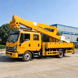 Camion plateforme élévatrice isolé d'une marque réputée, à double compartiment de 20 mètres, utilisé pour l'entretien des lignes électriques, diesel - Product Image 5
