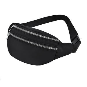 Sac à bandoulière <span class=keywords><strong>banane</strong></span> tendance rétro pour <span class=keywords><strong>femme</strong></span> sac de taille couleur pure PU Designer poitrine Fanny Pack avec fermeture à glissière. - Product Image 6