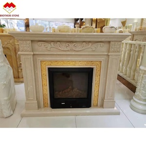 <span class=keywords><strong>Chimenea</strong></span> de Mármol con Base y Marco Tallados en Ónix, Instalación de <span class=keywords><strong>Chimenea</strong></span> de Mármol, Tamaño Personalizado - Product Image 6