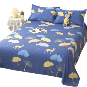 Nouvel ensemble de literie trois pièces en tissu épais et tissé densément, imprimé motif végétal, 200TC, style européen et américain - Product Image 1