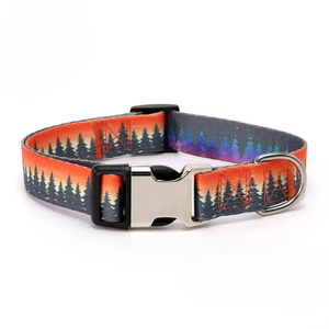 कोबेलो उच्च गुणवत्ता समायोज्य लुभावनी नायलॉन कपास कुत्ते कॉलर बंद मुद्रित डिजाइन रिबन सजावट कई - Product Image 4