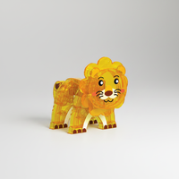 38 pièces de briques magnétiques en plastique ABS, série animaux de la forêt, jouet éducatif pour enfants