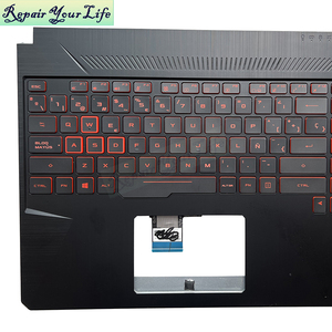 SP GR UK palmrest คีย์บอร์ดเรืองแสงสำหรับ <span class=keywords><strong>Asus</strong></span> Fx505gd <span class=keywords><strong>Fx505ge</strong></span> Fx505gm FX505DD FX505DY FX505GT 90NR01A2-R31GE1 90NR01A2-R31UK1 - Product Image 2
