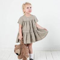 Robe bébé personnalisée 180-240 g/m² en coton tricoté à pois, modèle mannequin, dernière collection, pour anniversaire d'été, petite robe pour bébés filles