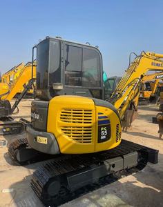 Miniexcavadora de cadenas Komatsu PC55 de 5 toneladas de alta calidad, usada, al mejor precio, para trabajo agrícola, con bomba EPACE, motor, caja de cambios y componentes del motor. - Product Image 2