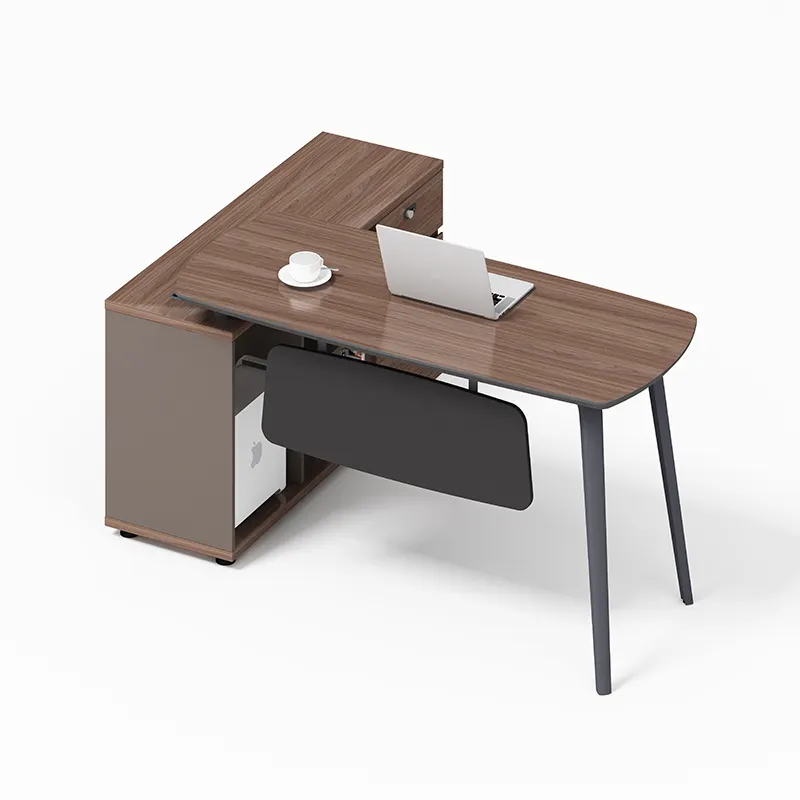 Heap Price-Mesa de oficina de madera, mueble moderno con forma de L, escritorio de oficina ejecutivo ajustable