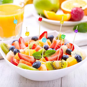 Brocheta desechable de bambú para decoración de fiestas, pinchos de frutas y palos de bambú para <span class=keywords><strong>SAIE</strong></span> - Product Image 6