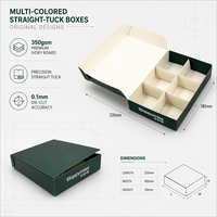 Coffret Cadeau Personnalisé en Carton Gaufré 350 g/m² avec Couvercle à Rabat, Couleurs Crème Multi-Mat, Présentoir Rigide pour Maquillage, MOQ 500 pièces