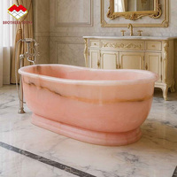 Dalle de marbre rose onyx naturel poli, translucide, rétroéclairée, pour panneau mural intérieur