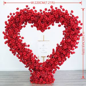 DKB ซุ้มดอกไม้ประดิษฐ์สีแดงประดิษฐ์ตกแต่งโรงงานปรับแต่งได้ - Product Image 2