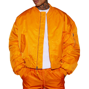 Blouson Bomber en Nylon Lourd 220 GSM Vert Olive Sauge, Vêtement d'extérieur de Vol Hiver, Rembourrage 100% Polyester - Product Image 1