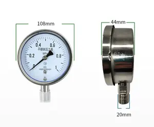 Chất lượng cao bằng thép không gỉ cơ thể đo áp suất 0-1mpa tùy chỉnh áp suất cao bằng thép không gỉ đo áp suất Tester