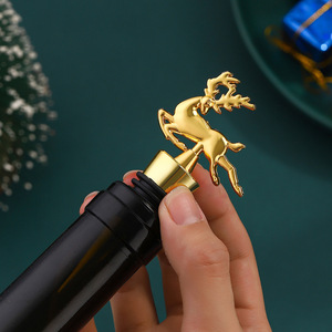 Flying Deer <b>Wine</b> Cork Gold And Silver Zinc Alloy Bottle <b>Stopper</b> For Christmas Wedding Party Gift - Product Image 2