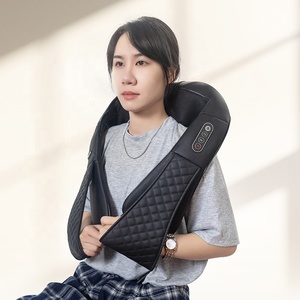 Nuevos productos 2025, masajeador de cuello y hombros recargable de bajo ruido, masajeador 3D de fábrica OEM con función de calor electrónico