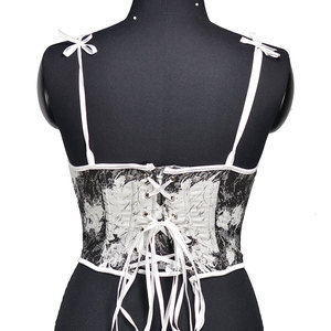 French Style <b>Corset</b> Tops <b>Women</b> Vintage Lace-up Overbust <b>Corset</b> Elegant Crop Top Vest - Product Image 4