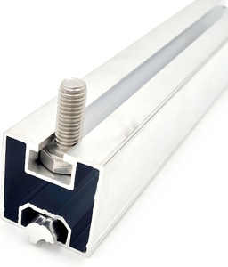 Rel <span class=keywords><strong>Aluminium</strong></span> Ekstrusi 40x40 untuk Pemasangan Panel Surya, Rel Penyangga untuk Sistem Pemasangan PV - Product Image 2