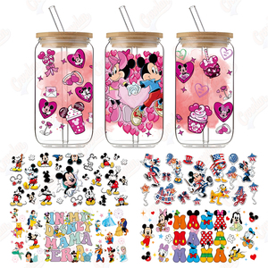 Crowdan <span class=keywords><strong>Mimage</strong></span> Uv Dtf Design el nuevo listado Resistencia UV 16oz Uvdtf Cup Wrap Transfers UV DTF 3D bordado AB Film - Product Image 2