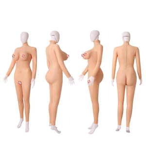 Combinaison féminine réaliste en silicone avec formes de seins |   Combinaison de cosplay pour travestis intégrale - Product Image 2