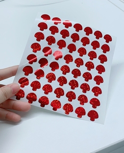 Pegatinas holográficas para raspar con diseño de hongos, etiquetas autoadhesivas para desafíos de ahorro, organizadores de dinero y tablas de recompensas - Product Image 3