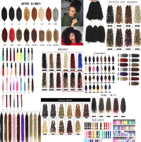 Cheveux synthétiques pour tresses jumbo de 24 pouces, cheveux jumbo ombrés, extensions de cheveux pour femmes, tresses de cheveux DIY, rose, violet, jaune, gris