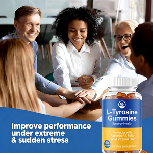 Gomitas de L-tirosina Populares, Ayudan a Aliviar el Estrés, Mejoran el Rendimiento y la Concentración, Suplemento Dietético Vitamínico, Sabor a Arándano - Product Image 5
