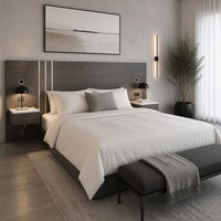 Mobilier de chambre d'hôtel personnalisé Tête de lit King Queen Tête de lit Holiday Inn Moderne Lit d'hôtel King Size Tête de lit