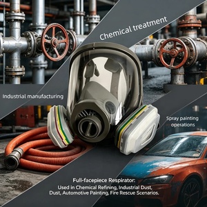 <span class=keywords><strong>Masque</strong></span> à gaz intégral à filtration élevée 99 %, double filtre à charbon actif, bloque les vapeurs, la poussière et les fumées, conception personnalisée, faible MOQ - Product Image 6