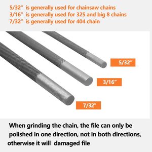 YANTO <strong>Chain</strong> Saw <strong>File</strong> , Sizes 5/32''+<strong>3</strong>/16''+7/32''(4.0mm+4.8mm+5.5mm), Gasoline Saw <strong>File</strong> 12PCS IN A BOX - Product Image 2