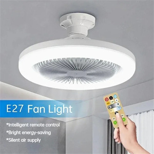Ventilador de Techo LED E27 con Control Remoto, 3 Velocidades, Doble Temperatura de Color, Ahorro de Energía, Montaje Empotrado - Product Image 1