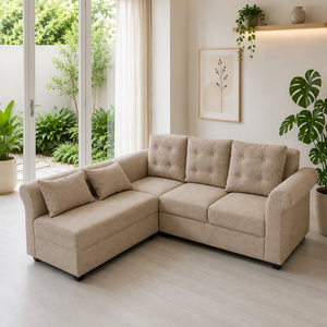 Sofá Esquinero Moderno Sudut Origin en Forma de L para Sala de Estar, Mueble de Sofá Personalizado con Tela Premium para Sala de Estar - Product Image 1