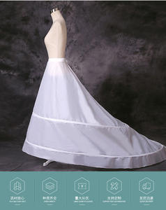 Robe de mariée de mariée jupe BUSTLE 2 cerceaux Crinoline jupons longue Section pas de <span class=keywords><strong>Tulle</strong></span> traînant Performance robe <span class=keywords><strong>jupon</strong></span> - Product Image 2