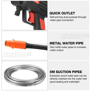 Hidrolavadora Inalámbrica de Alta Presión de 1500W y 30 Bares, Pistola de Agua a Presión para Lavado de Autos, Boquilla de Agua a Presión, Máquina de Limpieza para Batería Makita de 18V - Product Image 3