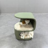 Table d'appoint en fibre de verre pour animaux de compagnie, table d'appoint moderne minimaliste pour salon, table basse multifonctionnelle pour chat