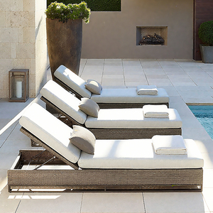 Chaise longue <span class=keywords><strong>de</strong></span> piscine d'hôtel en rotin pour extérieur, prix usine - Product Image 1