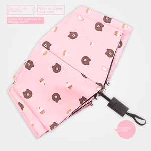 Paraguas Plegable de Tres Pliegues con Logotipo, Extra Grande, de Vinilo, con Protección Solar, de 23 Pulgadas - Product Image 4