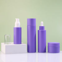 Flacon à huile cosmétique en verre, Lotion, Spray, de luxe, violet, mat, sans air, Lotion, pour le soin de la peau, avec pompe