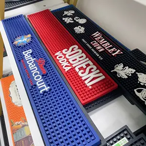 Custom Branded Bar Accessories 100% Soft PVC Bar Mat Runner With Logo for Beer & Drink Bar Accessories