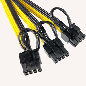 Triple kabel daya 6 + 2 p untuk aplikasi elektronik kabel 2 Pin 6P ke Dual 6, kartu Video grafis GPU - Product Image 2