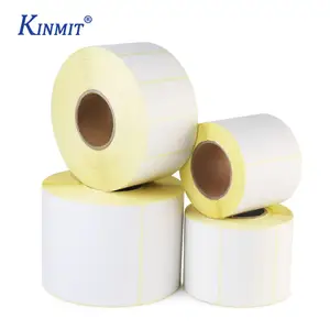 Print Design Custom Factory Wholesale Thermal Sticker Supplier Label With Yellow Glassine Liner Self Adhesive Paper