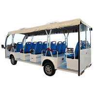 Mini navette ouverte électrique à 14 passagers, bus touristique personnalisé avec approbation CE