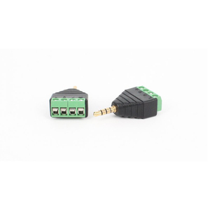3,5mm macho de 4 pines bloque Terminal conector de Video <span class=keywords><strong>AV</strong></span> Balun estéreo hombre a <span class=keywords><strong>AV</strong></span> Terminal de tornillo <span class=keywords><strong>Jack</strong></span> 3,5mm 4 polos a Balun - Product Image 3